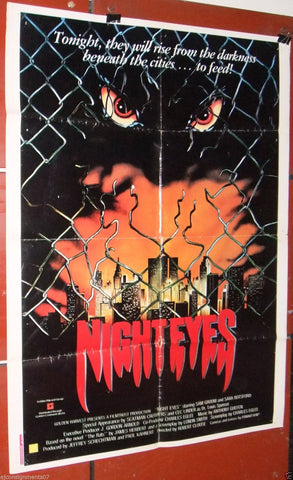 NIGHT EYES {SCATMAN CROTHERS} 39x27" Original Lebanese Movie Poster 80s