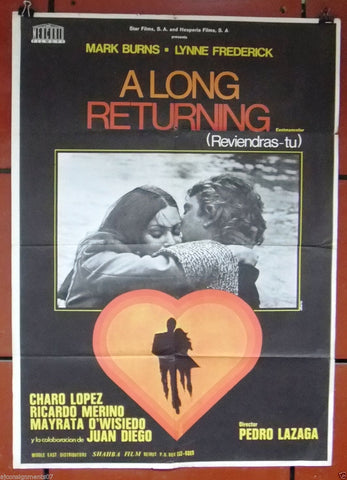 A Long Return (Mark Burns) 40x27" Original Lebanese Movie Poster 70s
