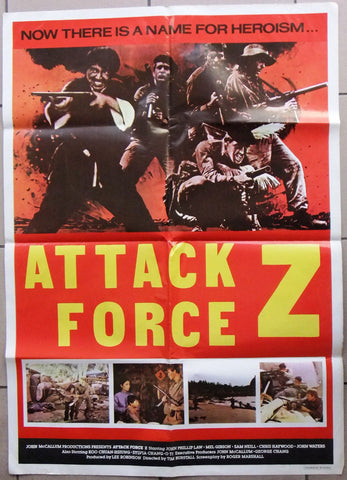 Attack Force Z Men Mel Gibson 39x27" Original Lebanese Movie Poster 80s