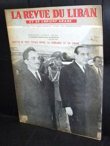 La Revue Du Liban Lebanese President Helou/Hussein French #524 Magazine 1969