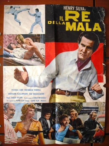 IL Re Della Mala {Henry Silva} Vintage Org C Italian Movie Lobby Card 70s