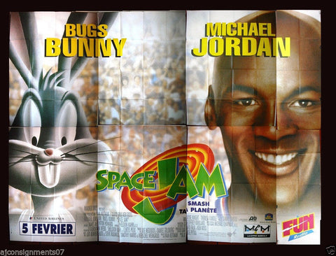 Space Jam {Michael Jordan} 400cmx300cm French Movie Poster Billboard 90s
