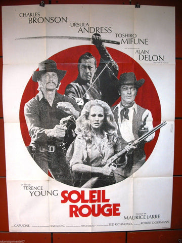 SOLEIL ROUGE {Charles Bronson} 47"x63" French Movie Poster 70s