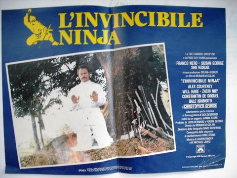 L'Invincibile Ninja Enter the Ninja Italian Movie Lobby Card 70s