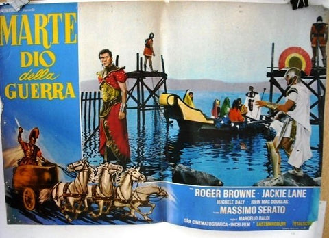 Marte Dio Della Guerra Roger Browne 65cm x 45cm Original Italian Lobby Card 60s