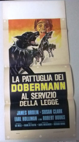 LA PATTUGLIA DEI DOBERMANN AL SERVIZIO DELLA Italian Movie Locandina Poster 70s