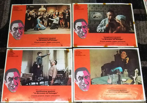 (SET OF 8) A DREAM OF KING {ANTHONY QUINN} 11X14" Original Movie LOBBY CARD 80s