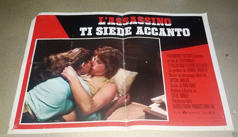 {Set of 6} L'ASSASSINO TI SIEDE ACCANTO Org. Italian Lobby Card 80s