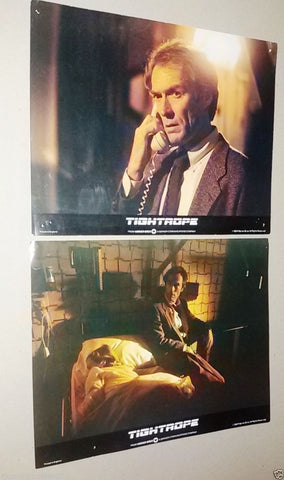 Set of 8} TIGHTROPE {Clint Eastwood} 11X14" Original LOBBY CARD 80s