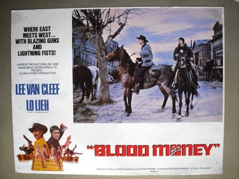 Blood Money Lee Van Cleff, Lo Lieh Movie Style C Lobby Card 70s