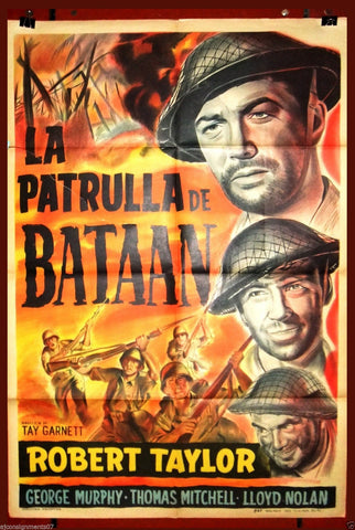 LA PATRULLA DE BATAAN {ROBERT TAYLOR} Argentinean Original Movie Poster 40s