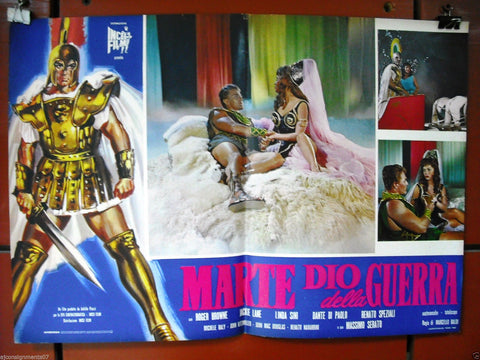 Marte Dio Della Guerra The Son of Hercules Vintage Org A Italian Lobby Card 60s