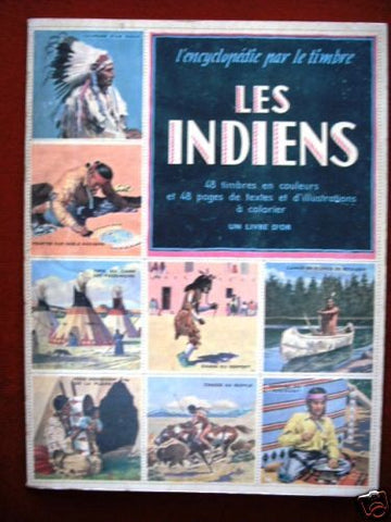 L'encyclopédie par le Timbre Le Indiens INDIANS 1955