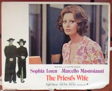 The PRIEST's WIFE (Sophia LOREN) 11x14 Original Lobby Cards 70s