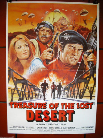 Treasure of the Lost Desert {Bruce Miller} Original Lebanese Movie Poster 80s