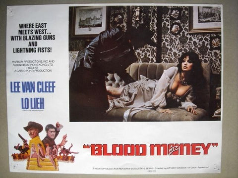 Blood Money Lee Van Cleff, Lo Lieh Movie Style D Lobby Card 70s