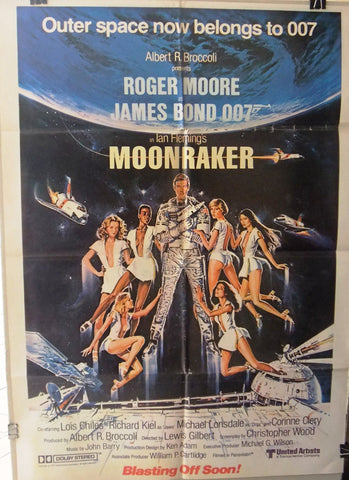 Moonraker James Bond 007, 27x39" Original Lebanese Movie Poster 70s