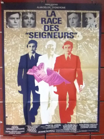 Race des Seigneurs {Alain Delon} 47"x63" French Original Movie Poster 70s