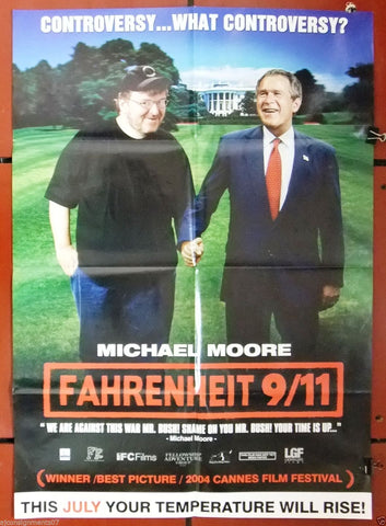 FAHRENHEIT 9/11 (MICHAEL MOORE) 40x27" Original Int. Movie Poster 2000s