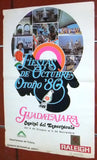 Fiesta de Octubre Otono Guadalajara Spanish Mexico Festival Poster 80s