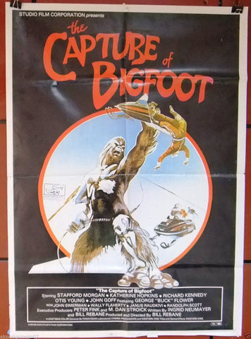 The Capture of Bigfoot {Janus Raudkivi} 41x27" Original Movie Poster 70s