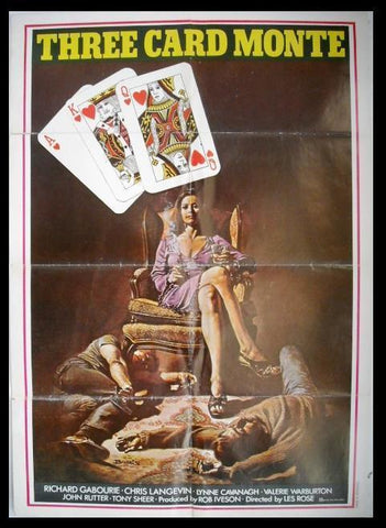 Three Card Monte (Richard Gabourie) Original Lebanese Movie Poster 70s