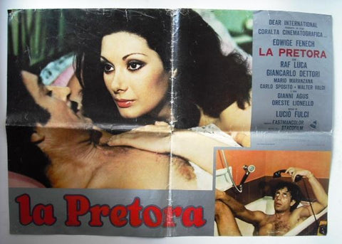 La Pretora Italian Vintage B Edwige Fenech Movie Lobby Card 70s