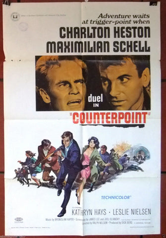 Counterpoint {Maximillian Schell} 41x27" Original Movie Poster 60s