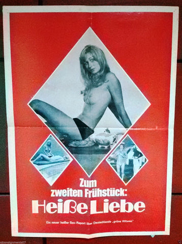 Zum zweiten Frühstück heiße Liebe 20x27" Original Lebanese Movie Poster 70s