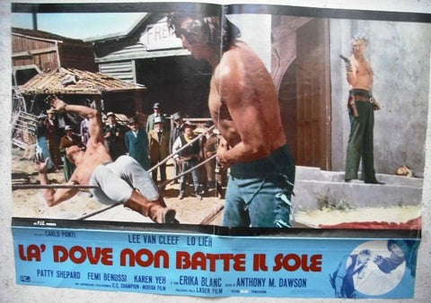 Là Dove Non Batte il Sole {Lieh Lo} Original Italian Movie Lobby Card 70s