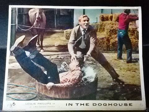 Set of 4 In the Doghouse (Leslie Phillips) Original Italian Film Lobby Cards 60s