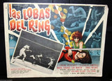 (Set of 4) LAS LOBAS DEL RING {Lorena Velazquez} Original Mexican Lobby Card 60s