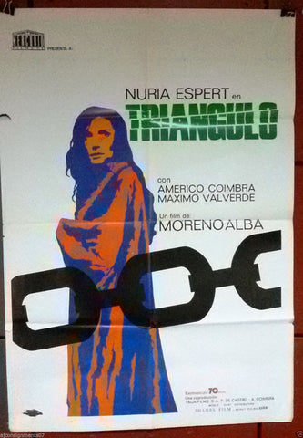 Triangulo {Nuria Espert} Original 40x27" Lebanese Movie Poster 70s