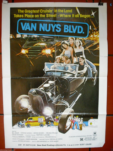 Van Nuys Blvd. {Bill Adler} Original Lebanese Movie Poster 70s