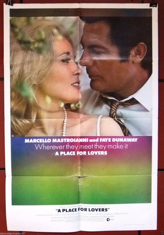 A Place for Lovers {Faye Dunaway} 41x27" Original Movie Poster 60s