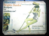 Babette Goes to War {Brigitte Bardot} Original {Set of 4} Lobby Card 60s