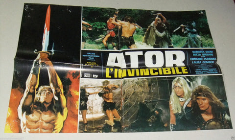 (Set of 6) ATOR L'INVINCIBILE (SABRINA SIANI) Italian Movie Lobby Card 80s