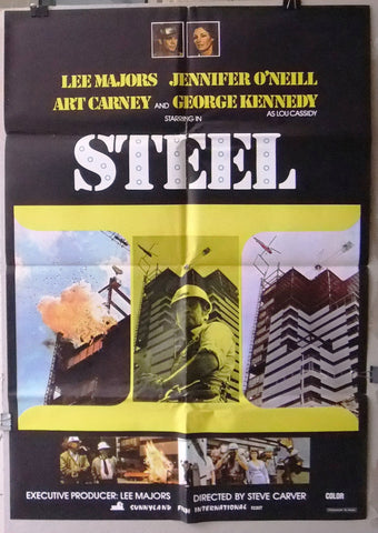 STEEL (LEE MAJORS) 27x39" Original Lebanese Movie Poster 70s