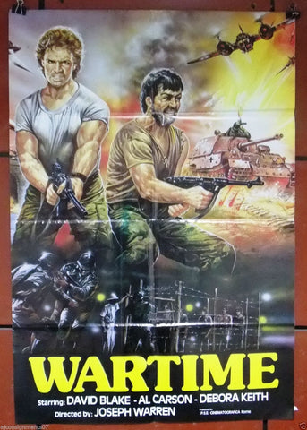 Wartime {David Blake} 40x27" Original Lebanese Movie Poster 80s