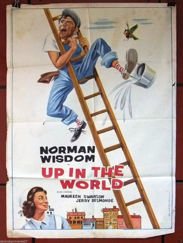 Up in The World {Norman Wisdom} Egyptian A Original Movie Poster 50s