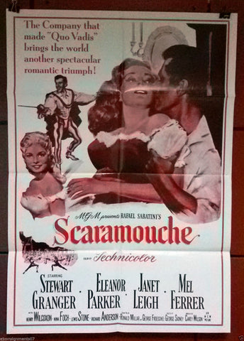 Scaramouche {STEWART GRANGER} 40x27" Original Lebanese Movie Poster R80s?