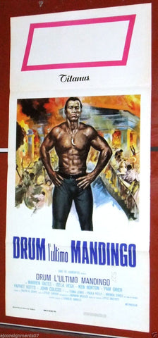 DRUM L'ULTIMO MANDINGO {WARREN OATES} Movie Poster Locandina 70s