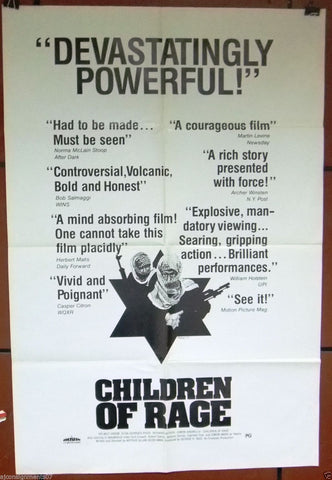 CHILDREN OF RAGE {Cyril Cusack} Original 41x27" Movie U.S. Poster 70s