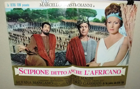 Set of 8) SOGGETTONE SCIPIONE DETTO ANCHE L'AFRICANO Italian Film Lobby Card 70s