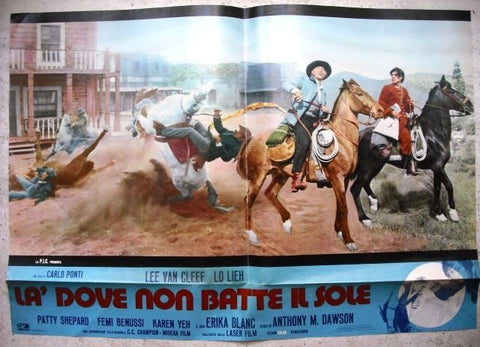 Là Dove Non Batte il Sole {Lee Van Cleef} Italian Movie Original Photobusta 70s