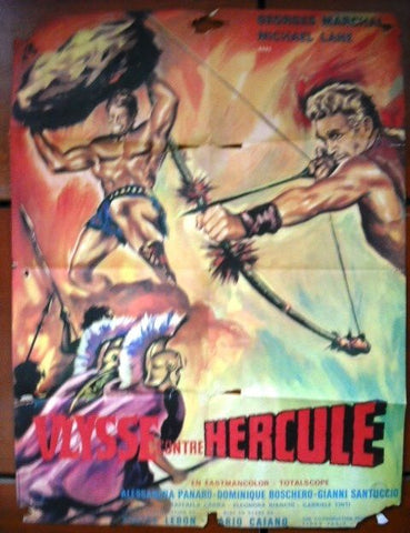 Ulysse Contre Hercule {Georges Marchal} 30"x23" French Movie Poster 1962