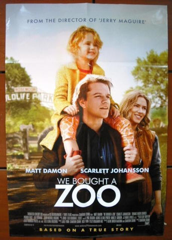 We Bought a Zoo {Matt Damon} Double Sided 40X27 Orginal INT. B Movie Poster 2011