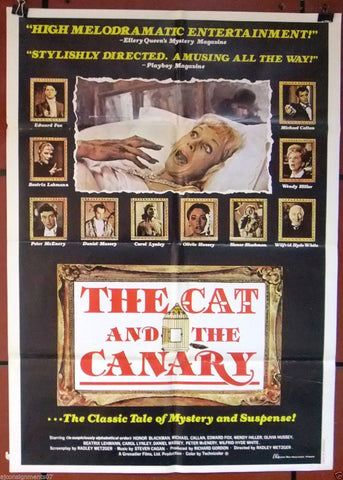 THE CAT AND THE CANARY {RADLEY METZGER} Lebanese Original Movie Poster 70s