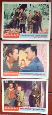 (Set of 8) The Secret Invasion (Stewart Granger) 14x11" Org. Lobby Cards 1960s