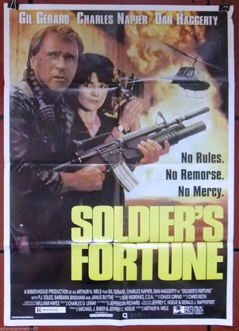 Soldier's Fortune {Gil Gerard} Original 40"x27"  Movie Lebanese Poster 90s